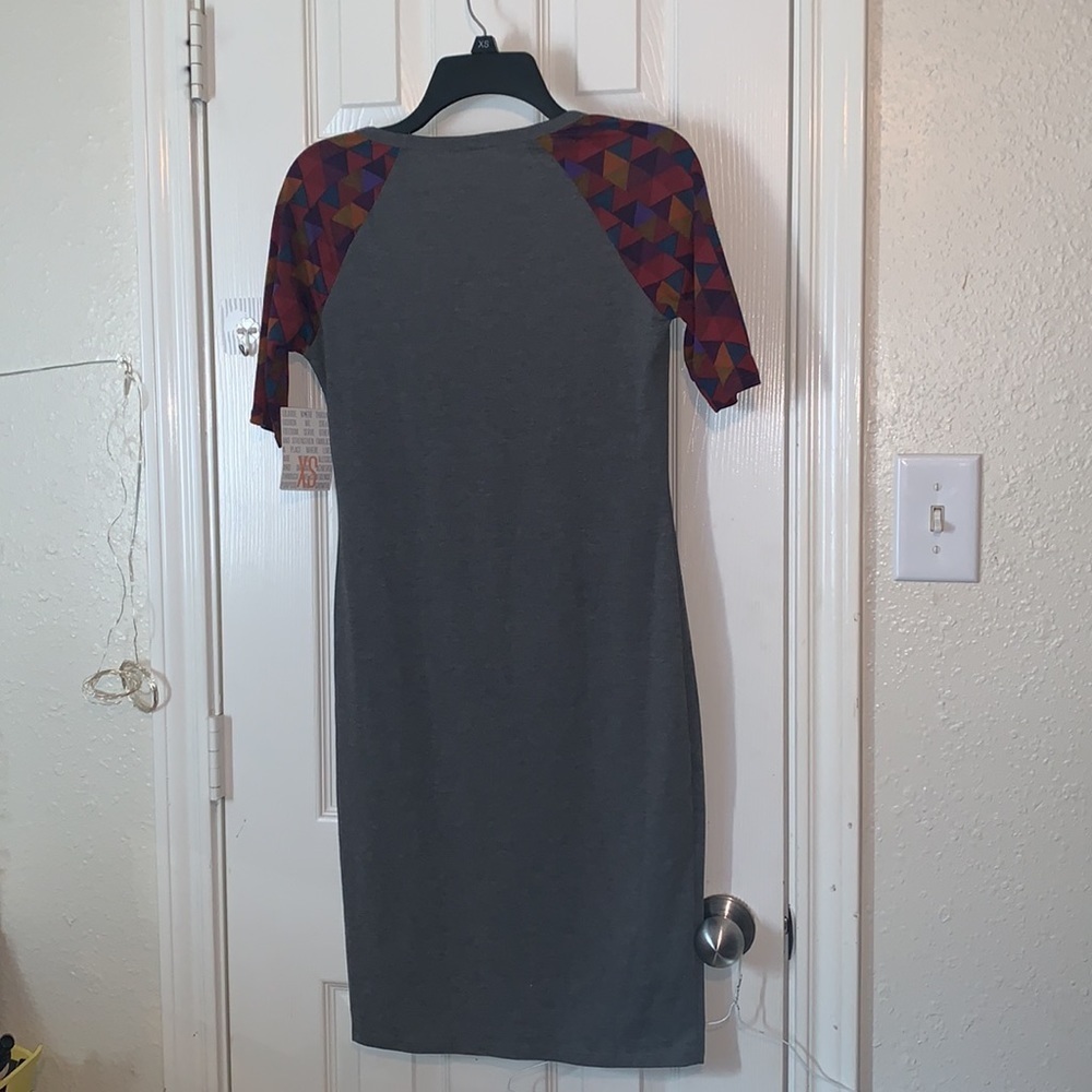Lularoe casual midi geo print short sleeve bodycon dress - Picture 5 of 6